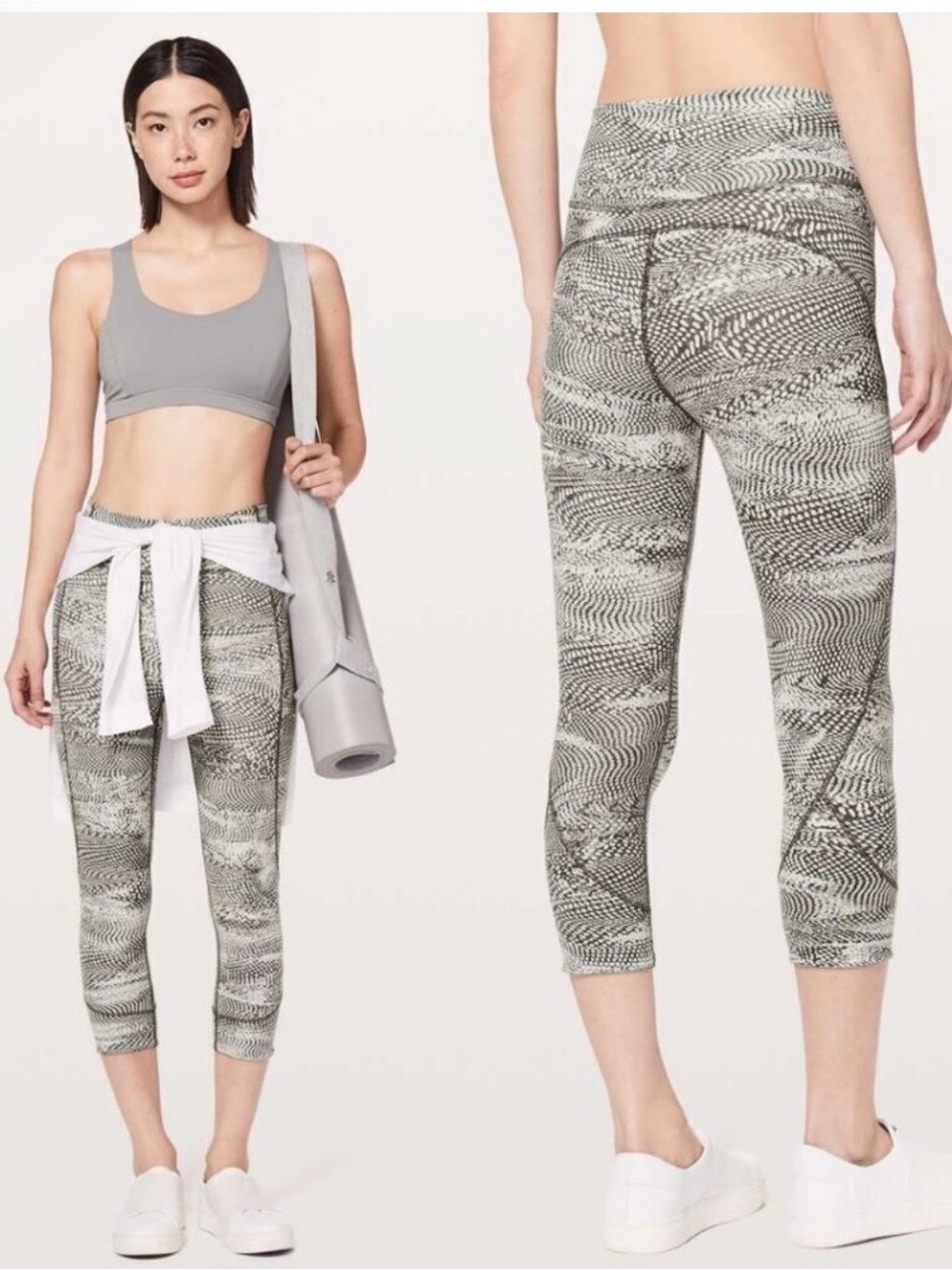Lululemon In Movement Crop 19" In Swerve Vapor Metal Grey